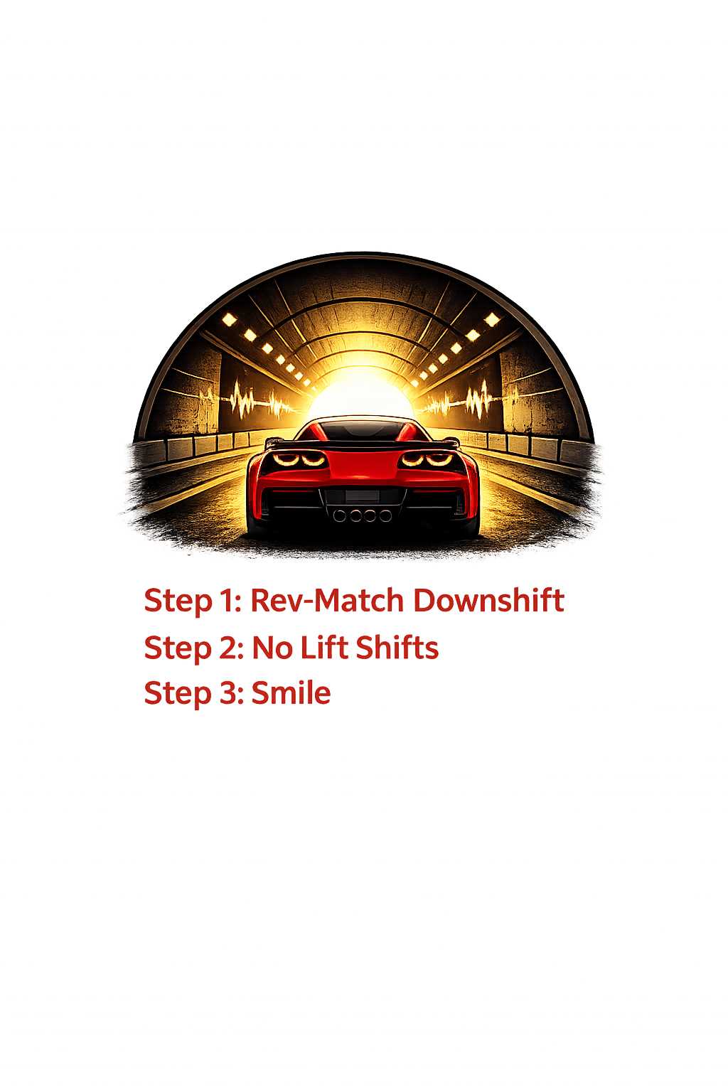 Vette Tunnel Driving Instructions T-Shirt